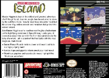 Super Adventure Island (USA) box cover back